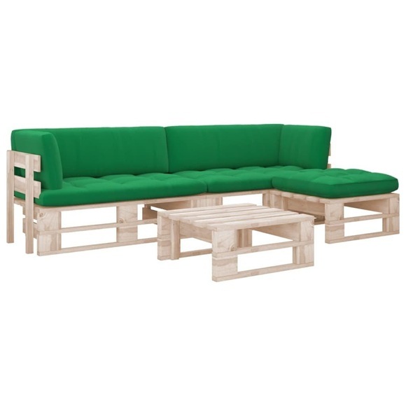 vidaXL 4-tlg. Paletten-Lounge-Set mit Kissen Kiefernholz Imprägniert