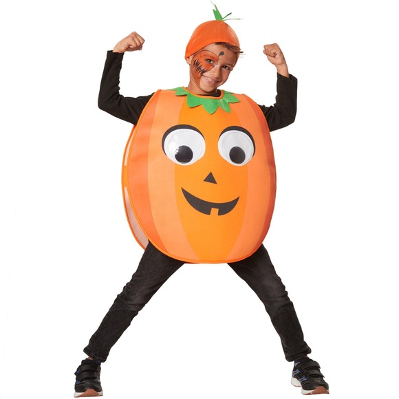 Kinderkostüm Cartoon Kürbis Orange