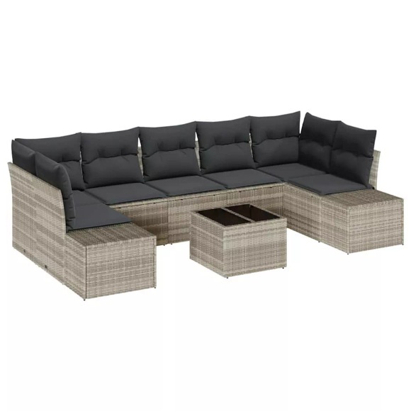 VidaXL - Garten-sofa poly-rattan, One Size, Grau