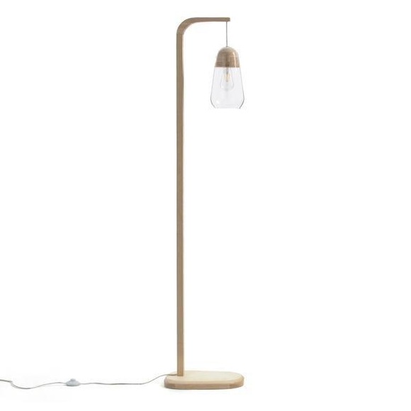 Stehlampe Nasoa aus Glas und Holz Stehlampe Nasoa aus Glas und Holz