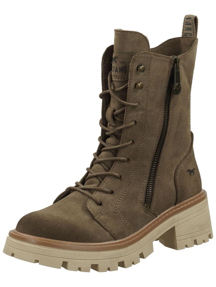 Mustang Shoes Schnürboots, mit zwei Reissverschlüssen