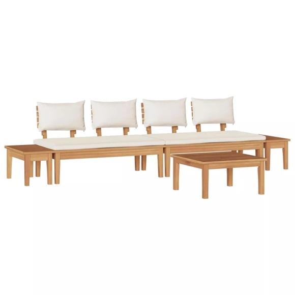 VidaXL - Garten-sofa massivholz teak, One Size, Braun