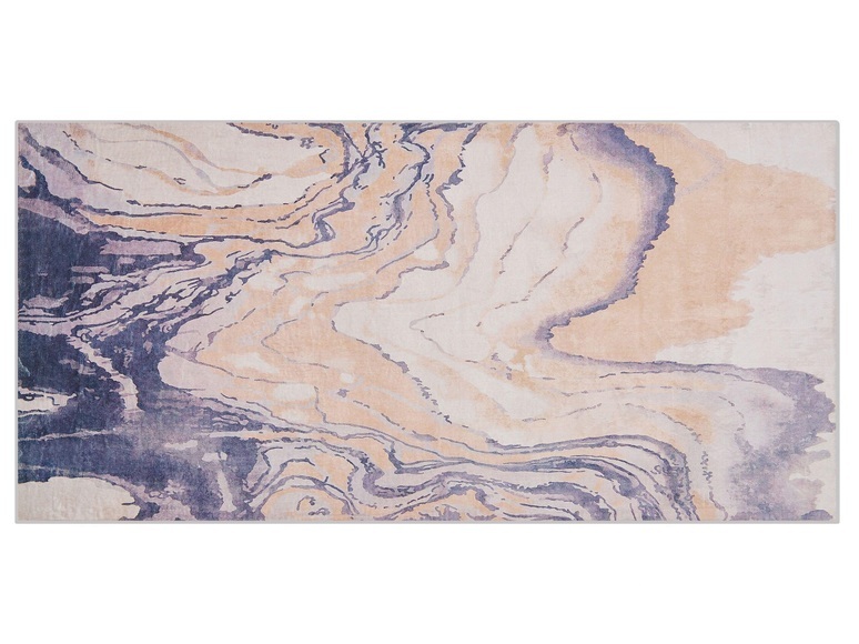 Beliani Teppich beige-blau 80 x 150 cm Kurzflor GEBZE
