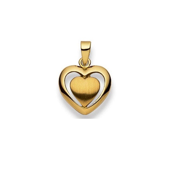 Anhänger Herz Gelbgold 750, 18x13mm Damen Gelbgold ONE SIZE