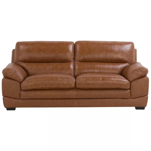 Beliani Sofa Leder Goldbraun HORTEN