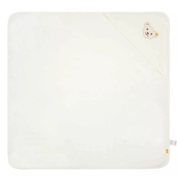 Steiff Kapuzenbadetuch offwhite