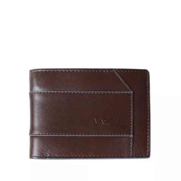 VARGU - Echtleder Geldbörse KON 1-M, One Size, Braun