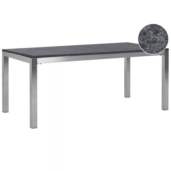 Gartentisch Granit schwarz geflammt 180