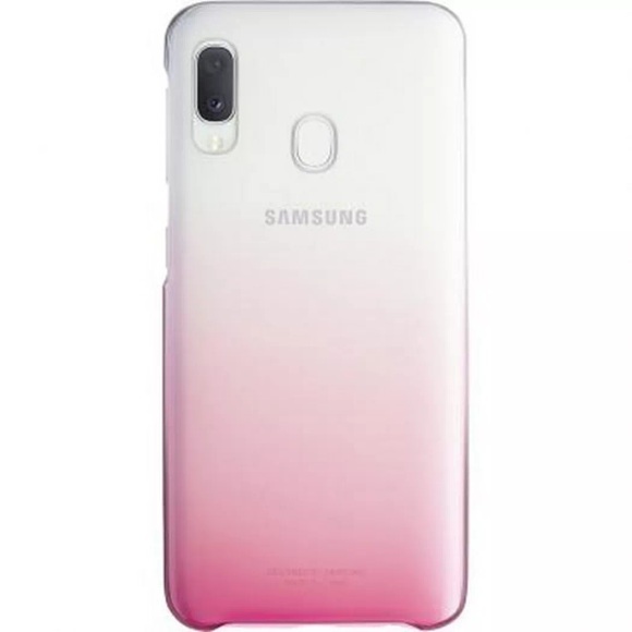 Samsung Galaxy A20e Gradation Cover Hardcase Hülle Rosa / Transparent (EF-AA202CPEGWW)