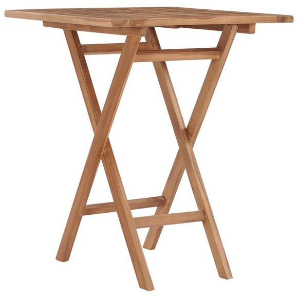 vidaXL Klappbarer Gartentisch 60×60×75 cm Teak Massivholz