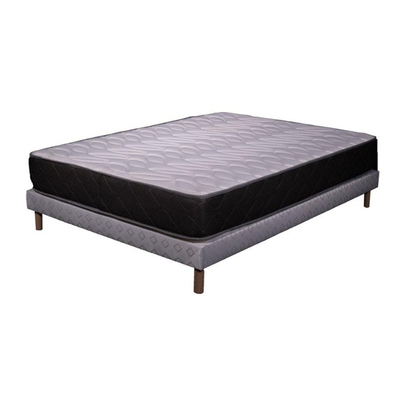 Matratzen-set Luxe | 90x190 | Schaumstoff | 24 Cm | Gepolstertes Lattenrost Unisex Weiss 90X190CM