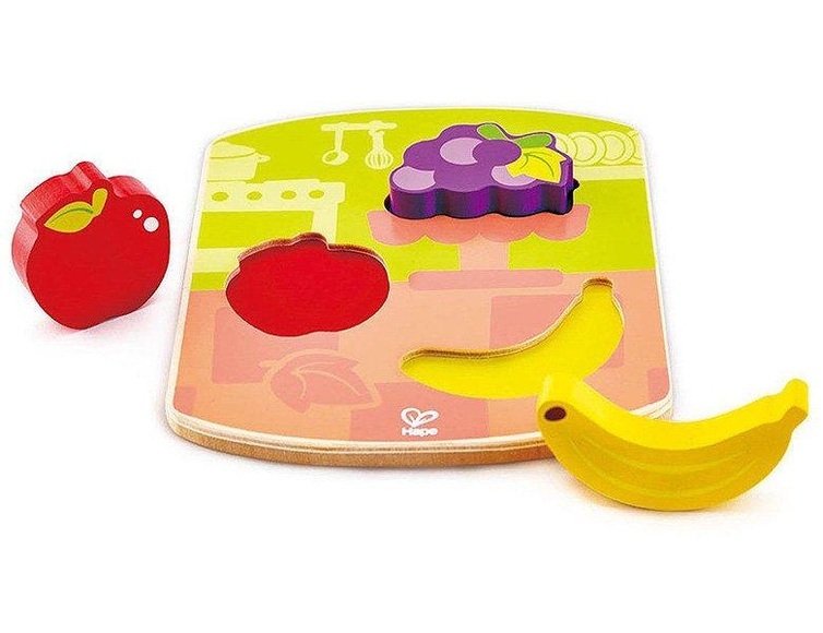 Hape Holzsteckpuzzle Früchte - bunt