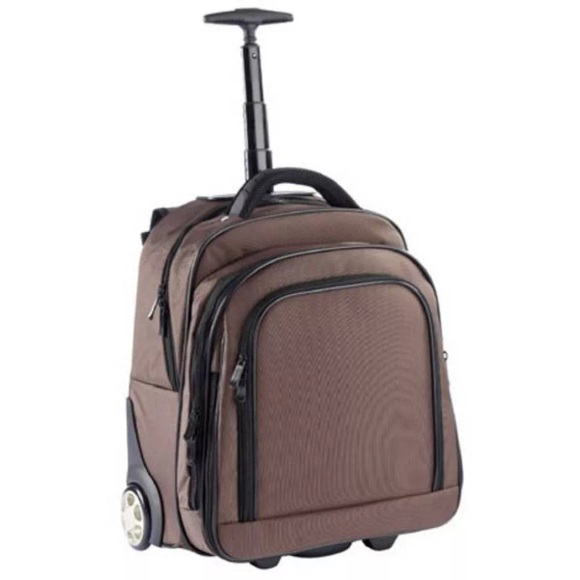 Dermata Lederwaren Trolley Rucksack 47,5cm aus Nylon in Braun