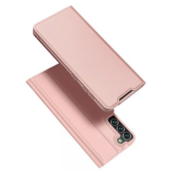 Dux Ducis - Samsung Galaxy S22+ Plus 5G Flip Wallet Cover Leder Tasche - Roségold