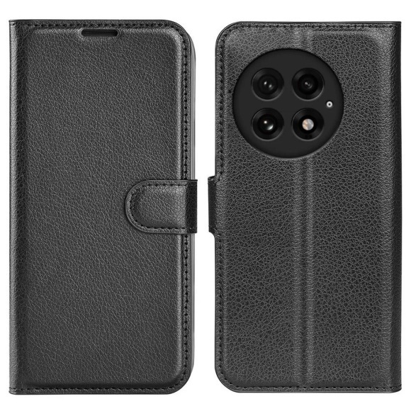 Cover-Discount - OnePlus 13 Leder Etui Hülle, Schwarz