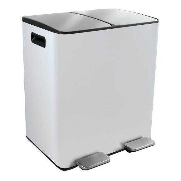 Spirella - Abfalleimer mit Trennsystem Aliya Matt, 2 x 20L - Weiss