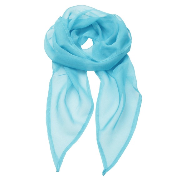 Chiffon Halstuch Damen Türkisblau ONE SIZE