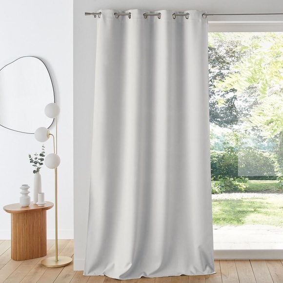 Verdunkelungsvorhang Voda Mit Ösenaufhängung Unisex Grau 140x180 cm