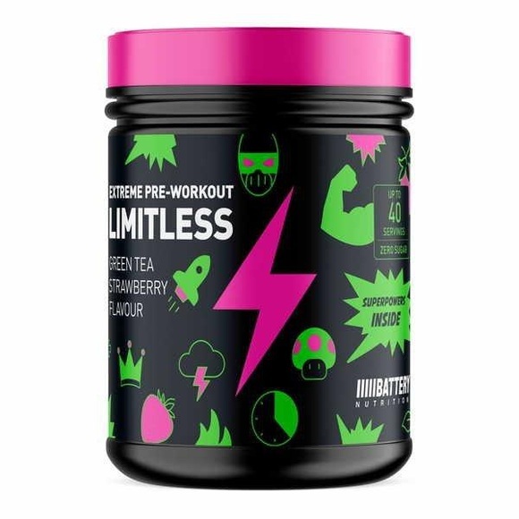 BATTERY LIMITLESS, 360g, Green Tea - Strawberry
