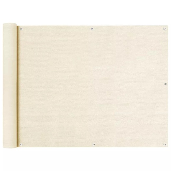 vidaXL Balkon Sichtschutz Creme 90x300 cm HDPE
