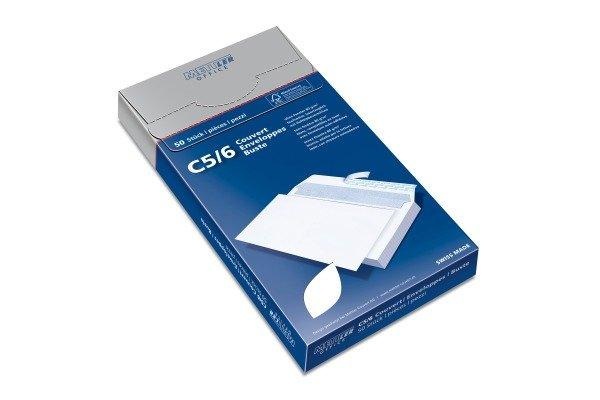 METTLER Couvert ohne Fenster C5/6 7066-80-S50 80g,hochweiss,Kleber 50