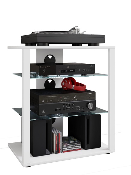 MID.YOU Tv-rack , Folas , Weiss , Holzwerkstoff , 60x70x41 cm , melaminharzbeschichtet,Nachbildung , Kabeldurchlass , 000657031604