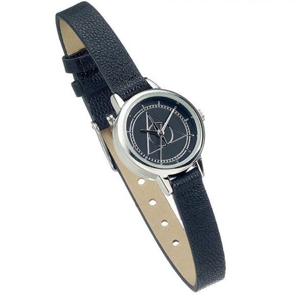 Heiligtümer Des Todes Uhr Aus Kunstleder Damen Schwarz ONE SIZE