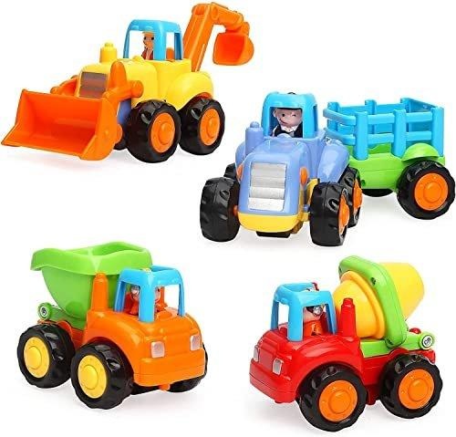 Babyspielzeug Auto Spielzeug Baufahrzeuge Schieben und gehen Multicolor