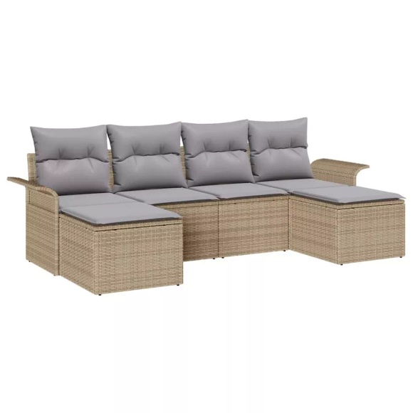 VidaXL - Garten-sofa poly-rattan, One Size, Beige