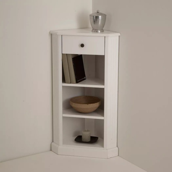 Eckregal Authentic Style, weiss lackiert
