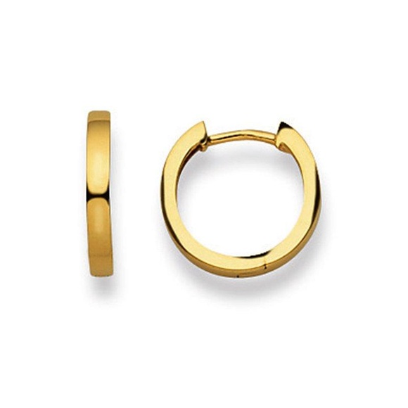 Scharnier-creolen Gelbgold 750, 12mm Damen Gelbgold 12mm