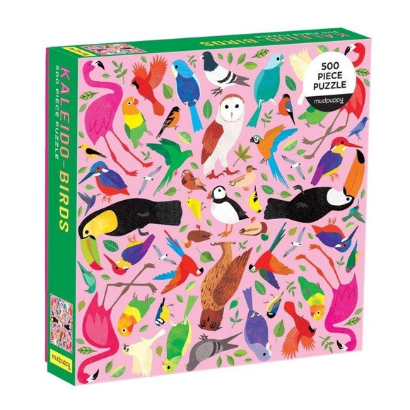Family puzzle, kaleido vögel Rosa