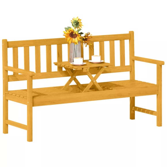 Outsunny - Gartenbank, One Size, Braun