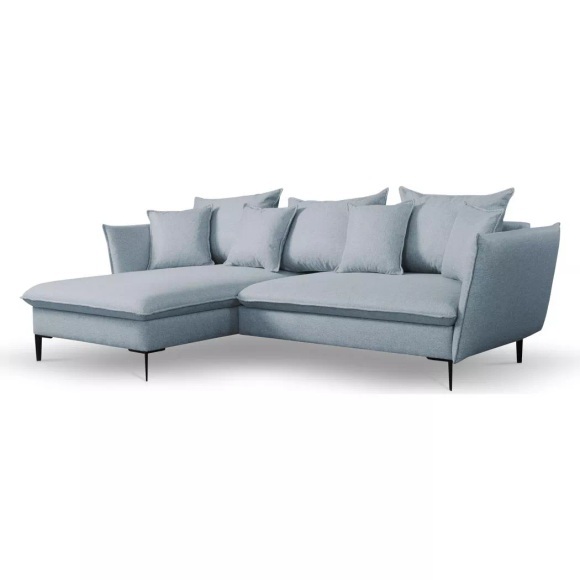 PASCAL MORABITO - Ecksofa mit Schlaffunktion LAZARE von Stoff Ecke links, One Size, Grau