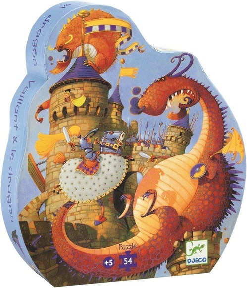 Djeco Puzzle DRACHE in bunt