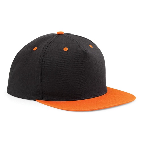 5 Panel Kontrast Snapback Kappe Herren Schwarz ONE SIZE