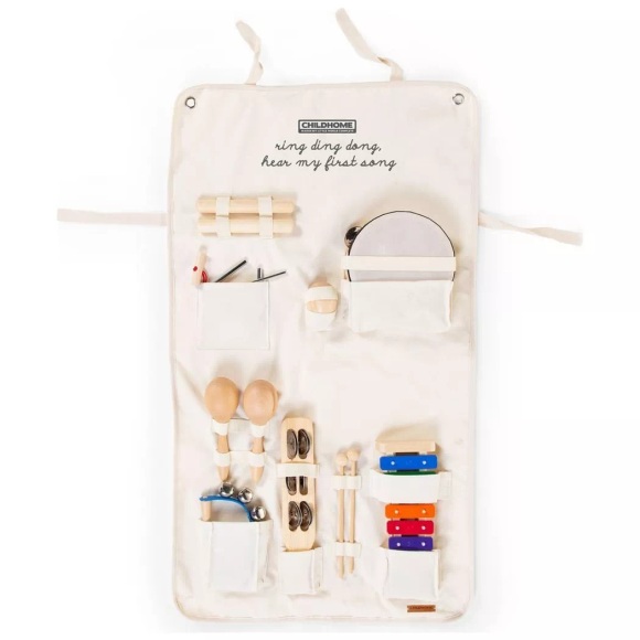 CHILDHOME 8-tlg. Spielzeug-Instrumenten-Set mit Organizer