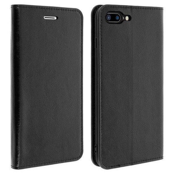Avizar Vintage-Serie, Leder flip Wallet Case für iPhone 7 Plus/iPhone 8 Plus -schwarz