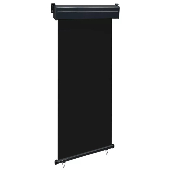 vidaXL Balkon-Seitenmarkise 80 × 250 cm Schwarz