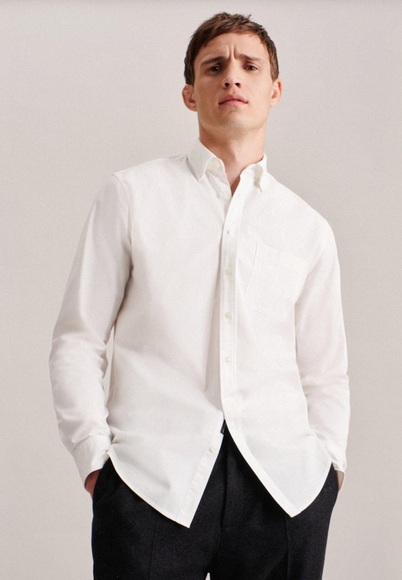 seidensticker Businesshemd »Schwarze Rose«, Regular Langarm Button-Down-Kragen Uni