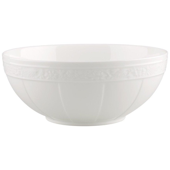 Villeroy & Boch-White Pearl Salatschüssel, 24 cm