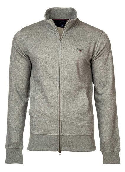 Gant Original Full Zip Cardigan grey melange