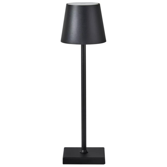 Beliani - Kabellose LED Tischlampe aus Aluminium Minimalistisch BACEIRO, One Size, Schwarz