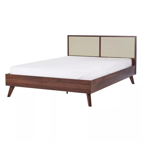 Bett mit Lattenrost aus Faserplatte Boho MONPAZIER Bett mit Lattenrost aus Faserplatte Boho MONPAZIER