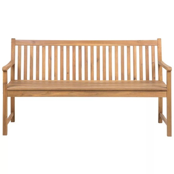 Beliani Gartenbank Akazienholz 160 cm VIVARA