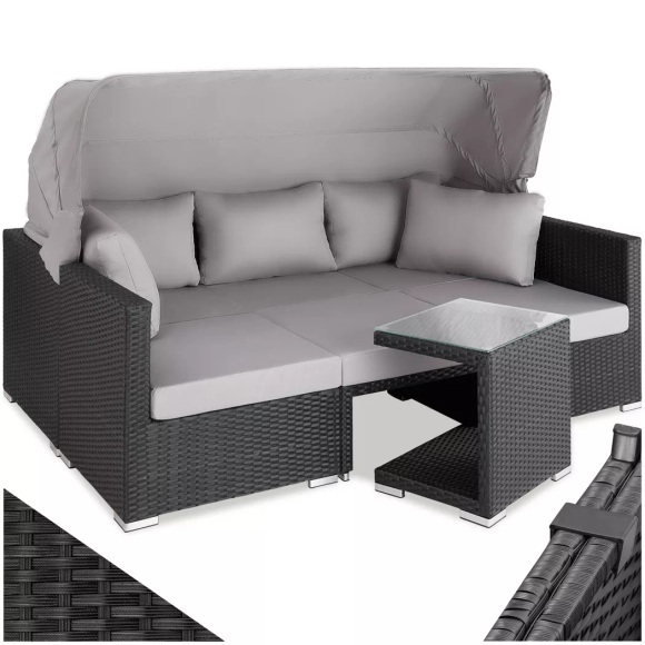 Rattan Lounge mit Aluminiumgestell San Marino Rattan Lounge mit Aluminiumgestell San Marino
