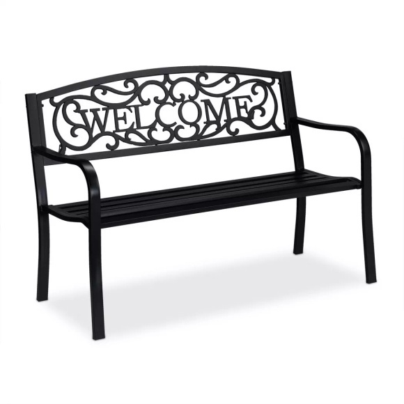 B2X - Gartenbank Welcome aus Metall, 120cm