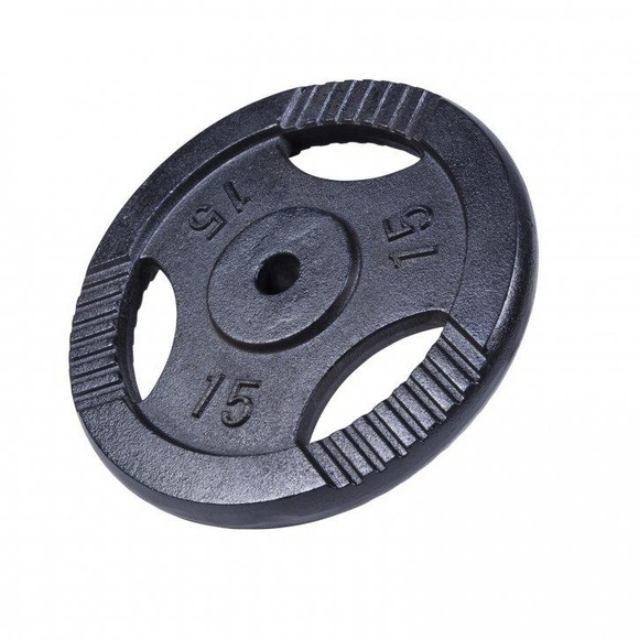 Hantelscheibe Guss Gripper Unisex Schwarz 15 kg