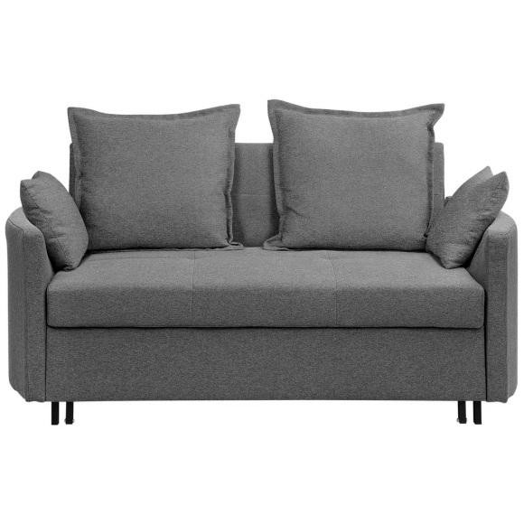 Beliani 2-Sitzer Sofa Polsterbezug grau HOVIN