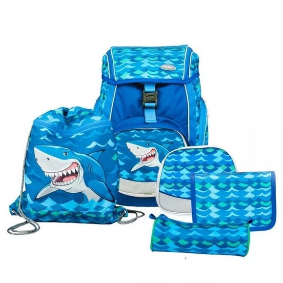 Funki Schulthek-Set Flexy-Bag Big Shark